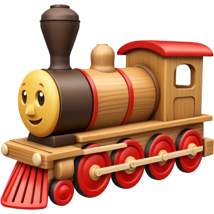 train toy made of wood only no color emoji