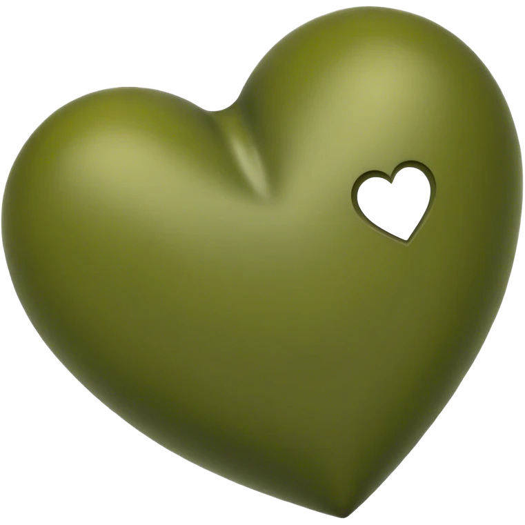 olive green heart  emoji
