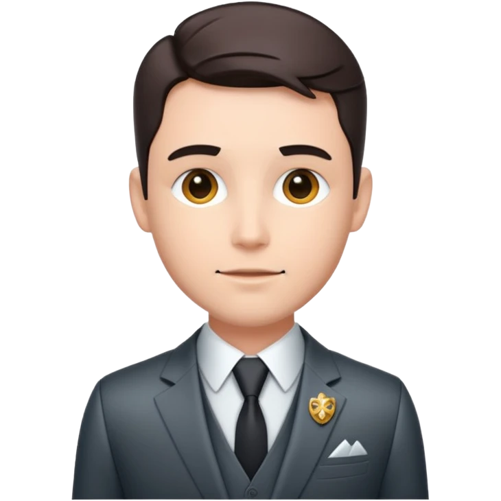 the swiss chris (banker influencer), looking professional yet have robotic elements emoji