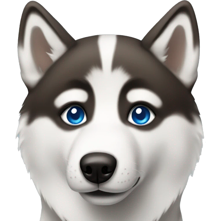 husky with one blue eye and one brown eye emoji