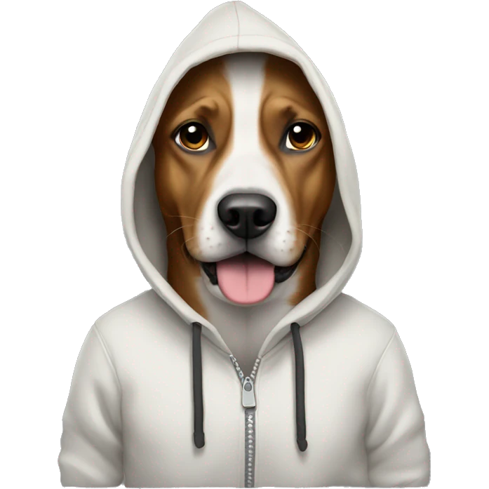 Dog when a hoodie emoji