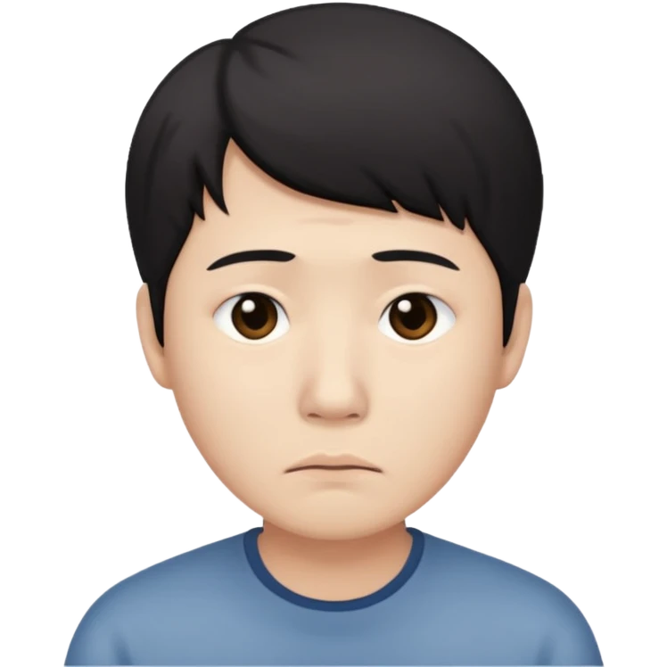 sad asian man emoji