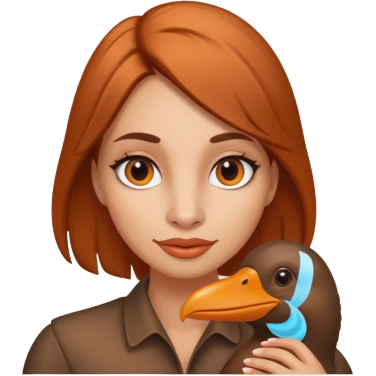 woman with platypode emoji