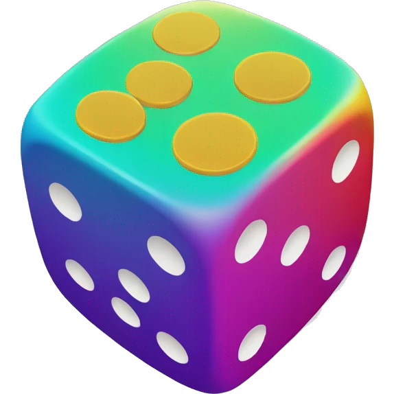 dice colourful.

 emoji