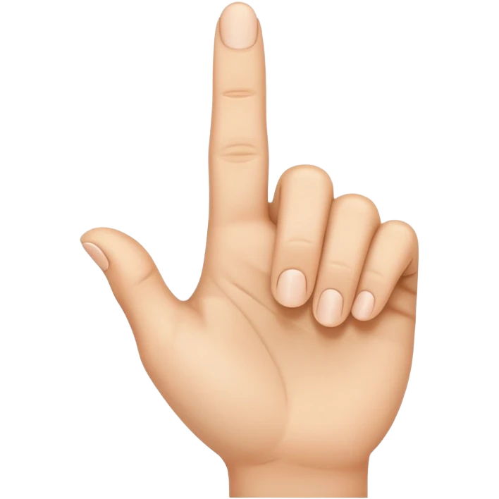 Eine Hand mit einem Finger der nach rechts zeigt  emoji