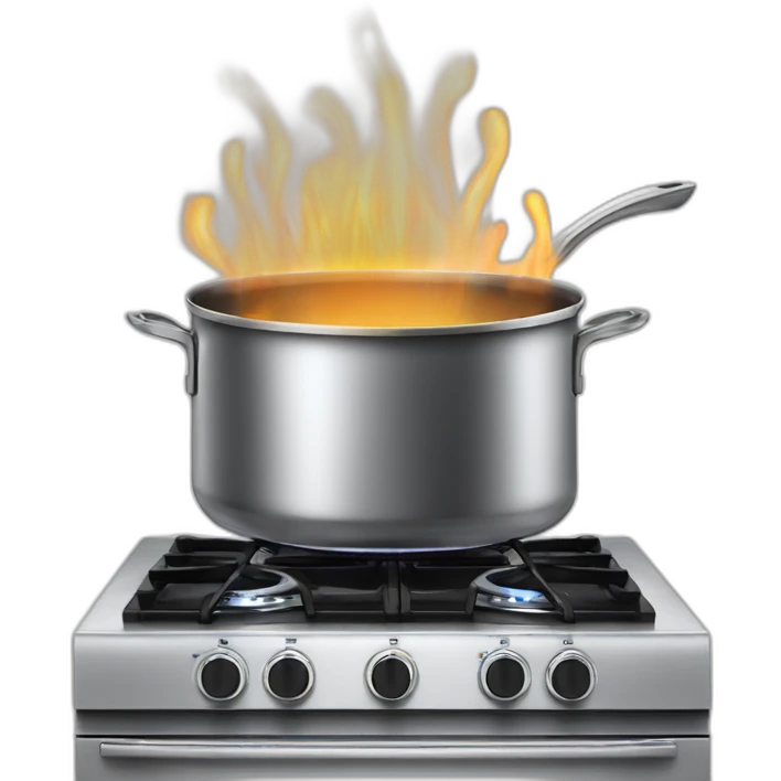 stove top with magnetic field around it emoji