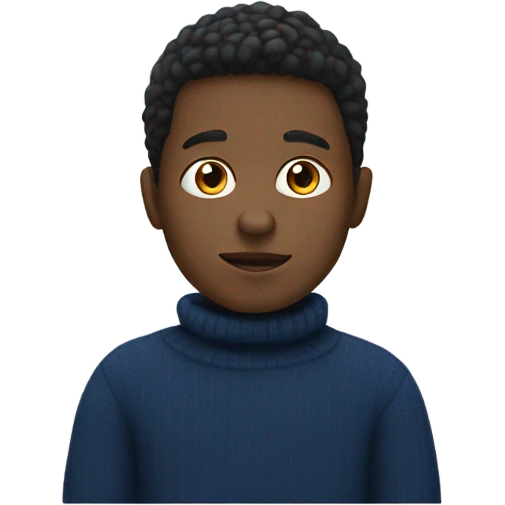 boy in dark blue sweater using a tablet emoji