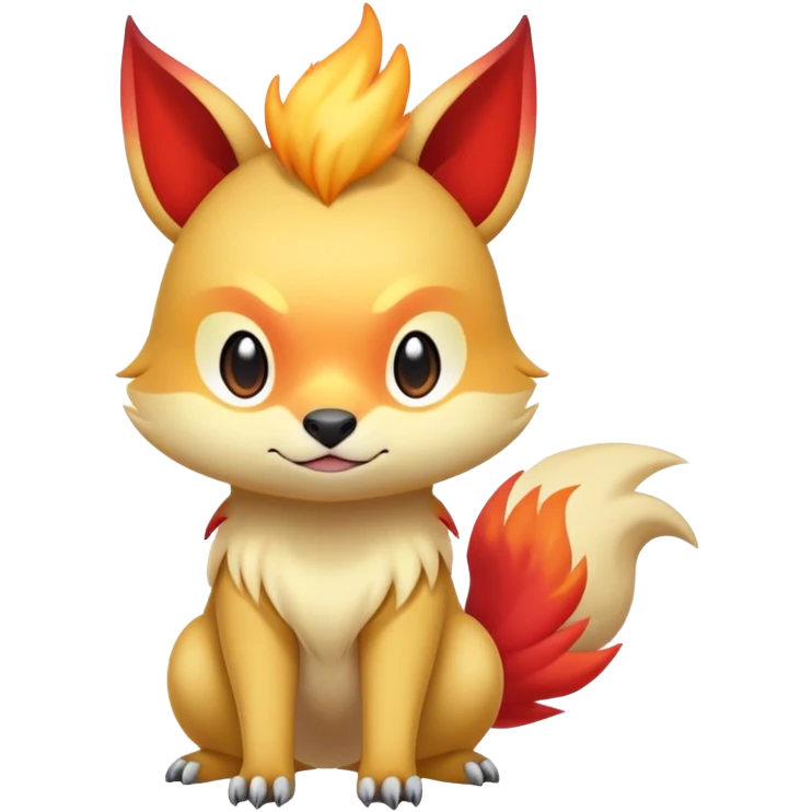 Cool cute edgy kawaii Quilava-animal-creature-hybrid full body emoji