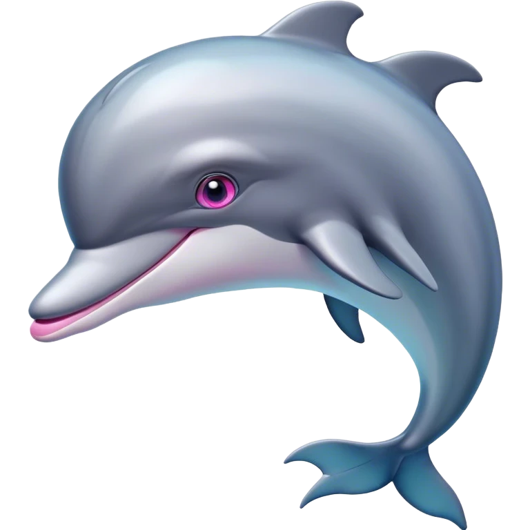Dolphing with heart pink eyes emoji