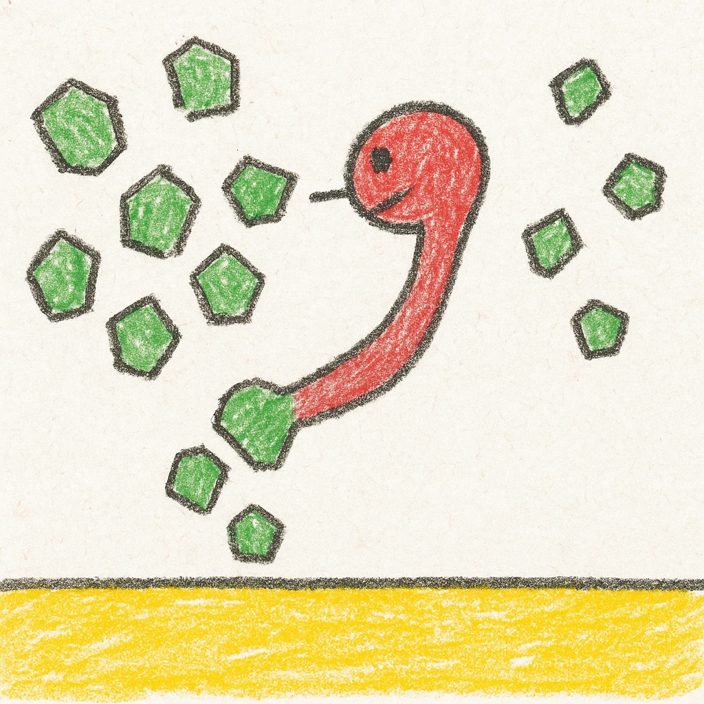 Ultra-detailed illustration of enzyme digestion: Red amylase breaking green starch into sugars near a yellow cell membrane. Clean white background, no text. Scientific but simple emoji