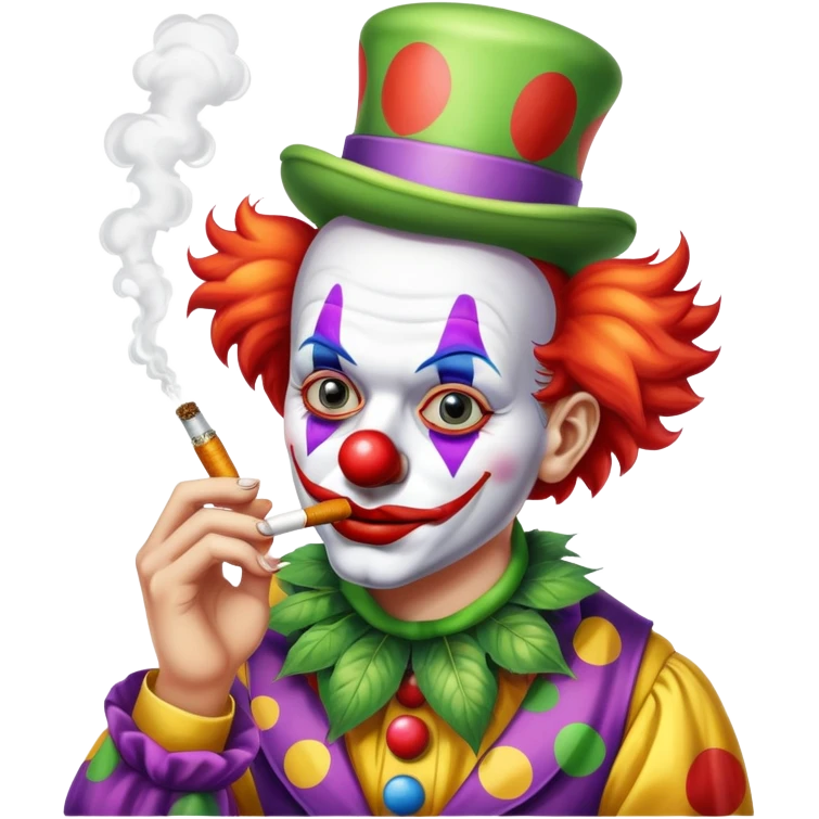clown smoke weed emoji