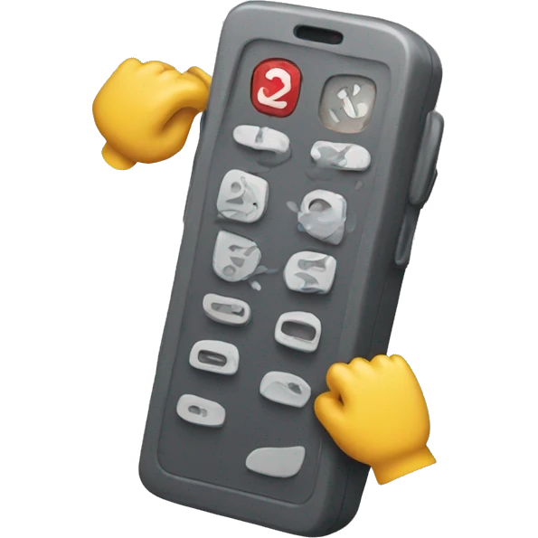 Throwing phone emoji