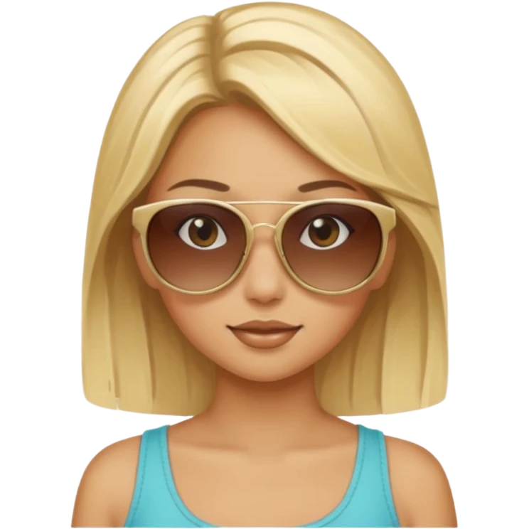 girl with sunglasses above her head emoji