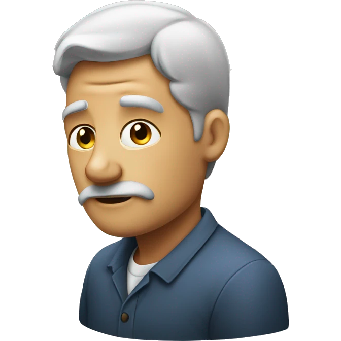 a man thinking what it is emoji
