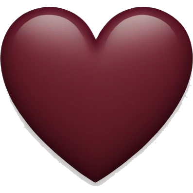 Heart in maroon color emoji