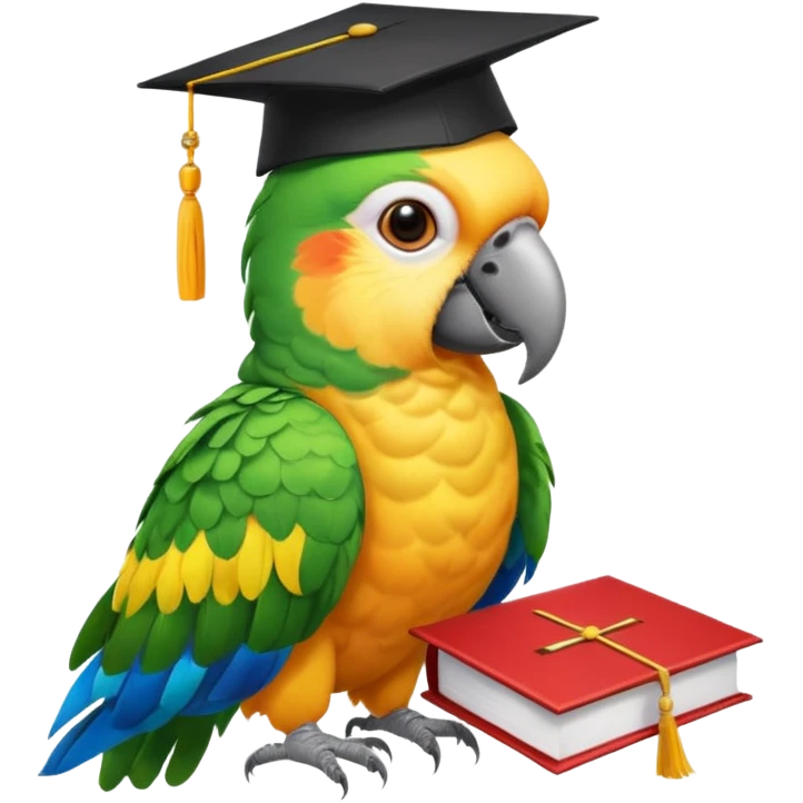 parrot graduate college emoji