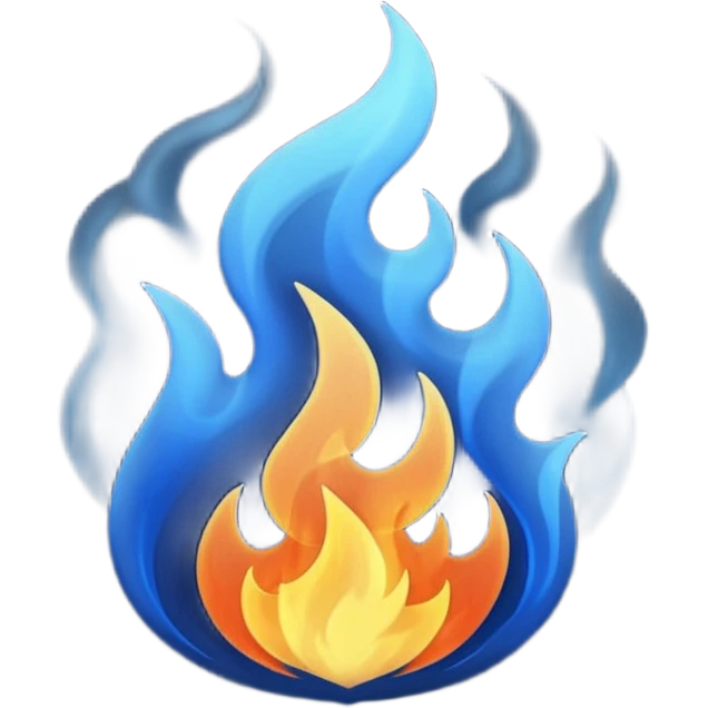 can you make me a dark blue fire emoji pls emoji