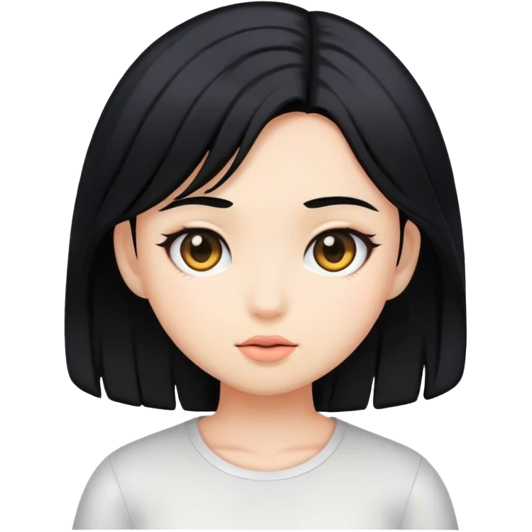 Black hair girl emoji