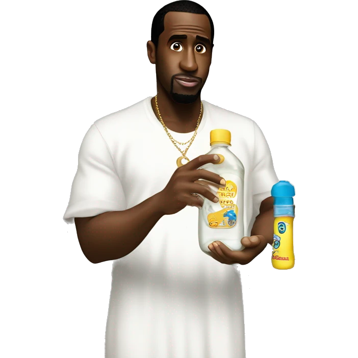 P diddy holding baby oil emoji