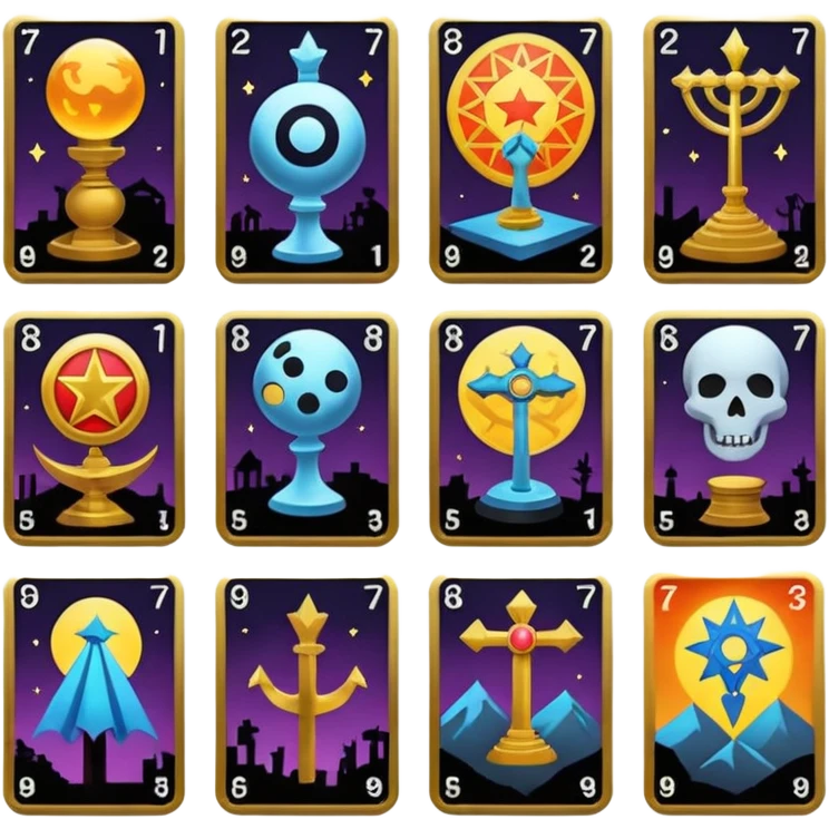 tarot icon pack with streetart illustration emoji