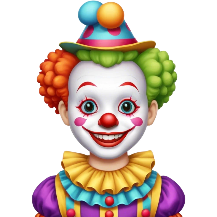 happy clown doll emoji