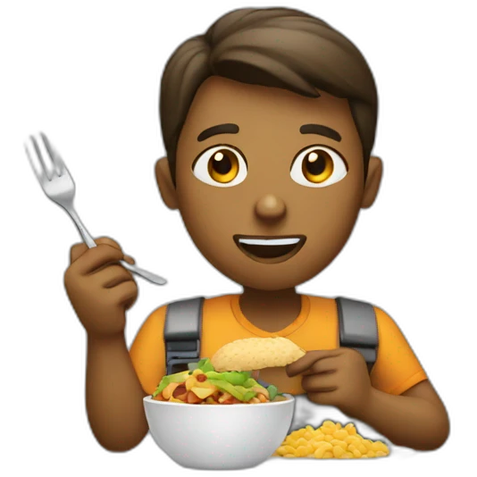 eating at work  emoji