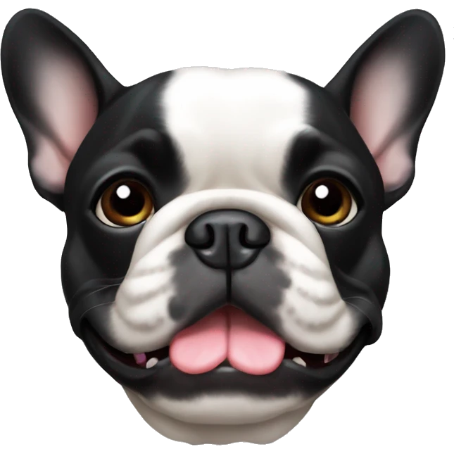 Black French bulldog  emoji