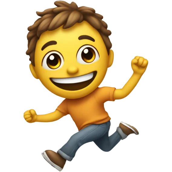 Happy emoji kicking feet emoji