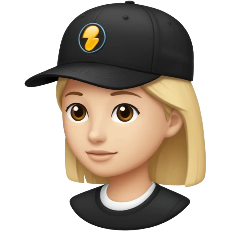  une casquette avec un logo businness emoji