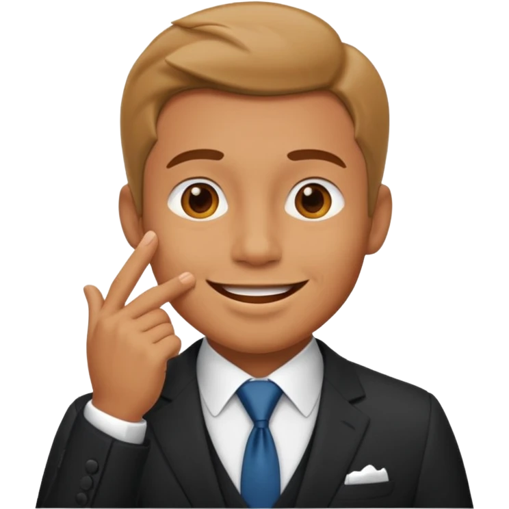 Man making shhhh emoji