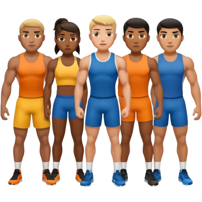 4 HYROX ATHLETES emoji