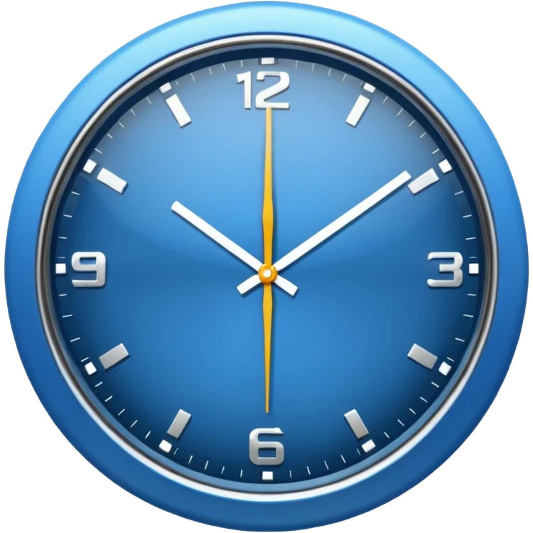 blue clock emoji