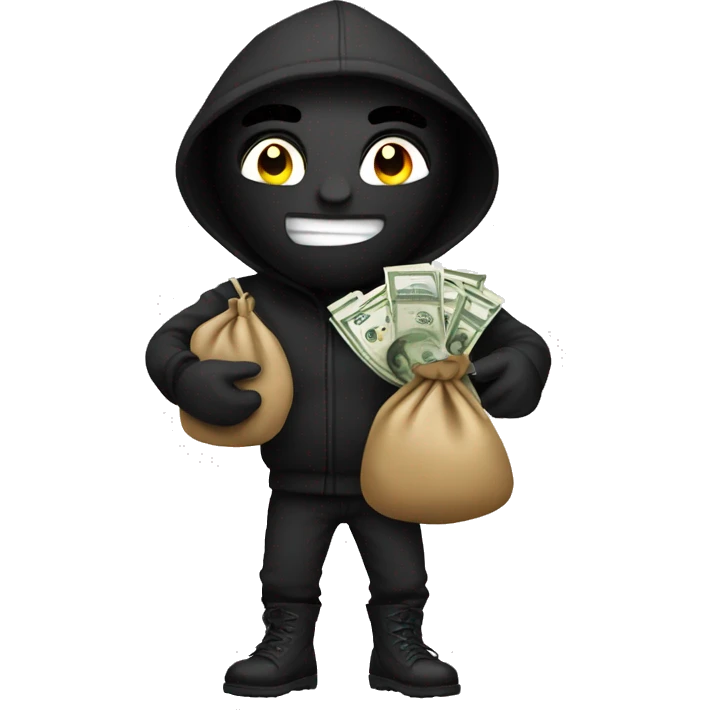 Robber with money bag emoji