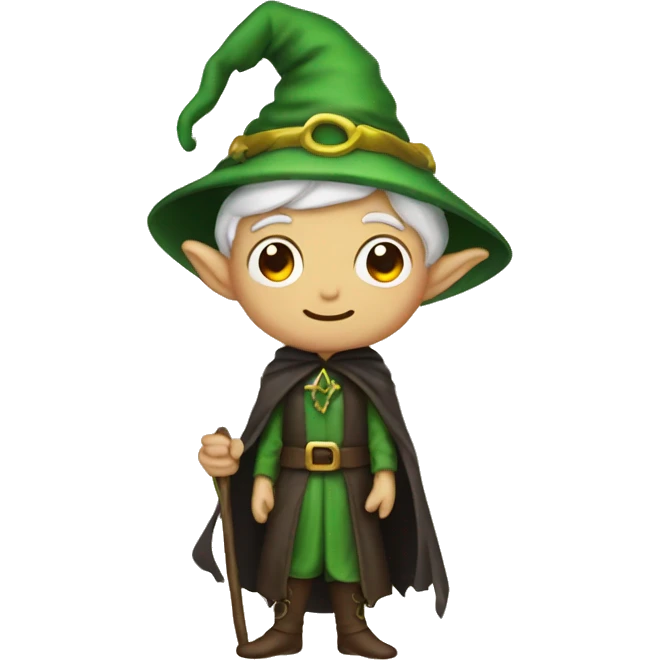 Elf male wizard Halloween theme, emoji emoji