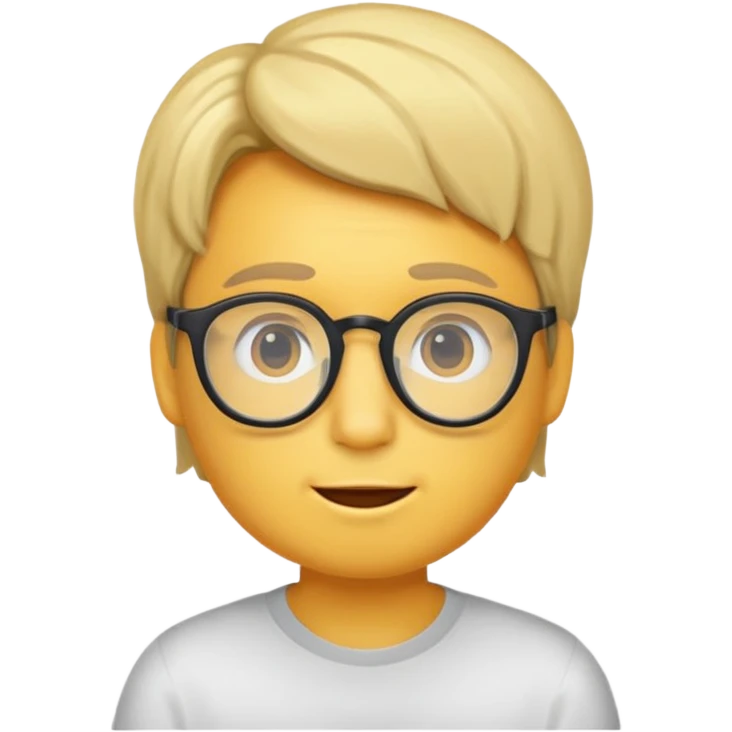 Erstelle mir eine Emoji von einem Jungen. Herkunft: Südamerika, Jung und Gutaussehend, mit durchsichtiger Brille und anderer Frisur  emoji
