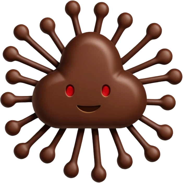 un réseau avec du chocolat relié  emoji
