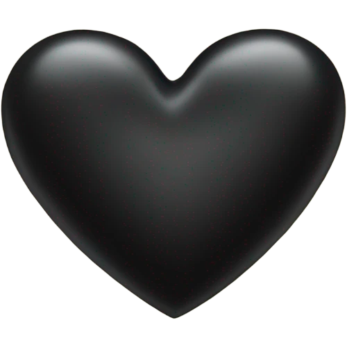 A black heart with the word Desmond written on it emoji