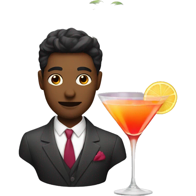 Human with cocktail  emoji