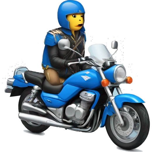 King blue suzuki motor bike emoji
