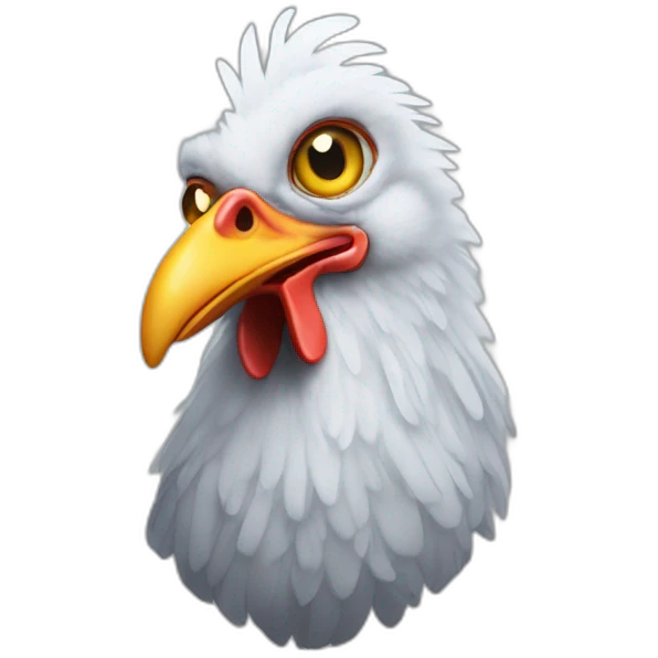 bionic chicken face emoji