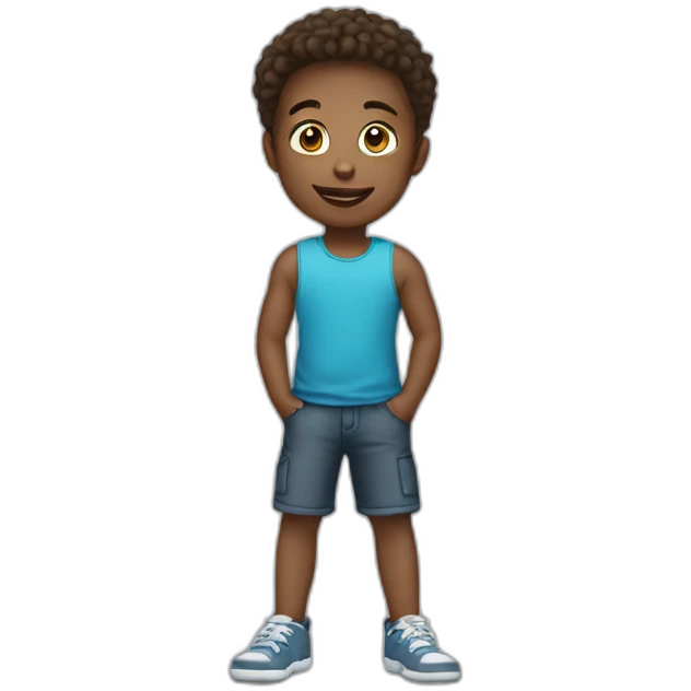 a kid with new iphone emoji