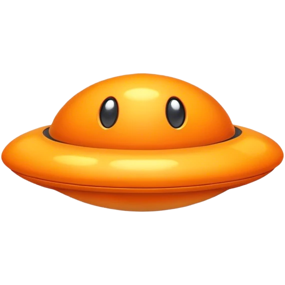 orange ufo cute make it as profile photo for app emoji