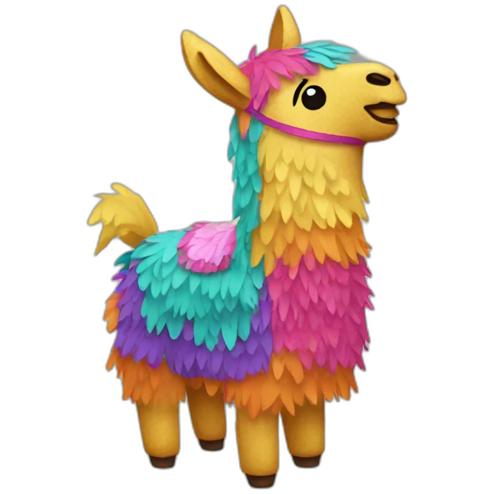 colorful llama-shaped pinata emoji