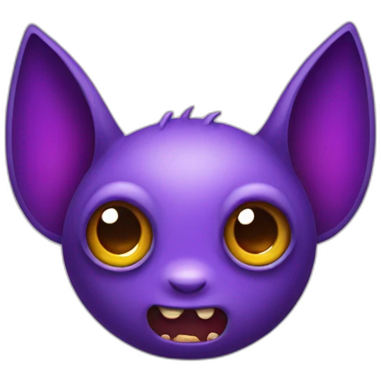 bat with purple eye emoji