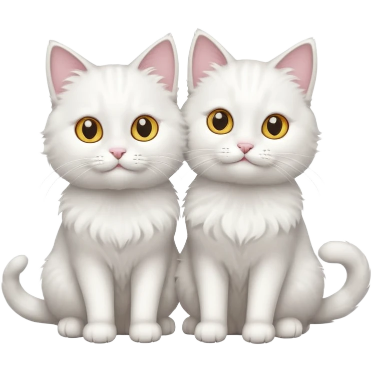 two white cats emoji