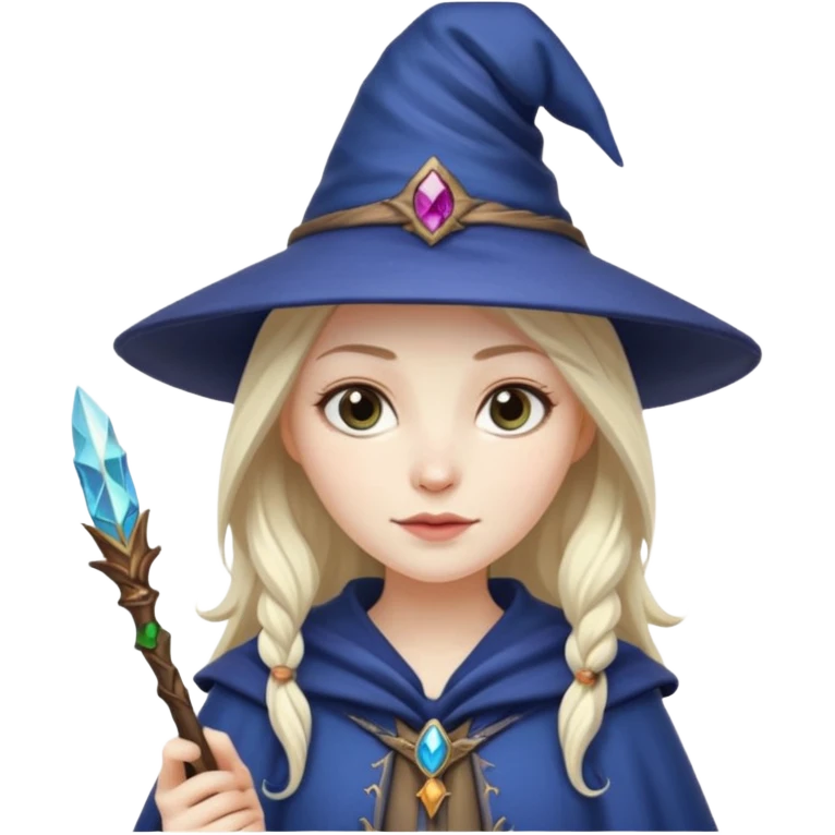 female wizard with hat emoji