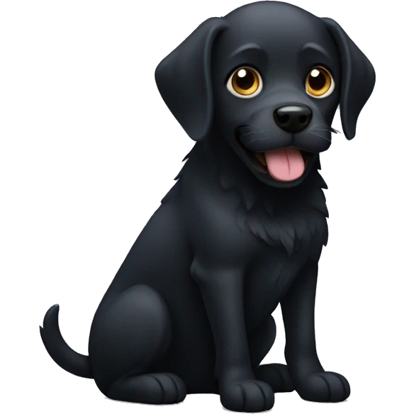 dark dog emoji