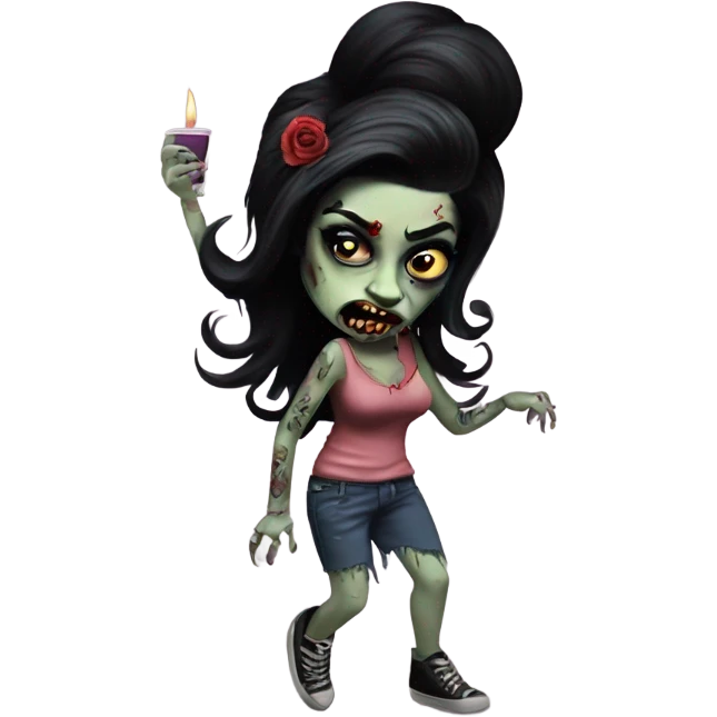 amy winehouse zombie dancing with tattoos emoji