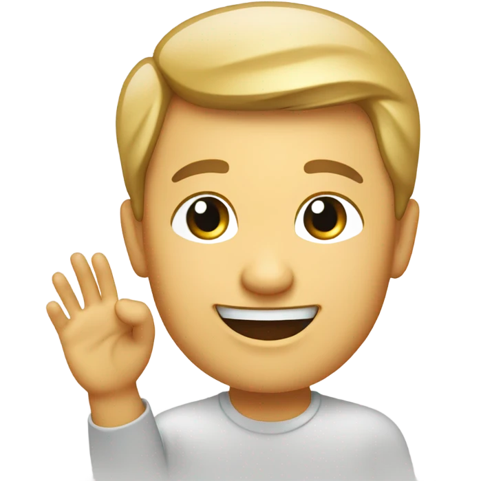 German person waving emoji
