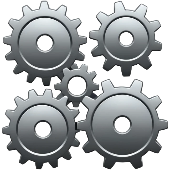 settings gear icon for site navigation. emoji